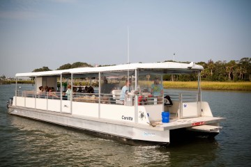 49 passenger white pontoon boat